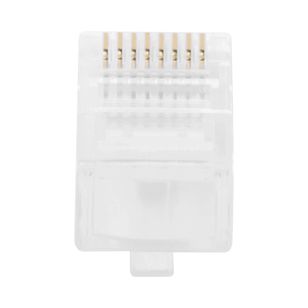 TC5100-AD-2-l Bote con 100 Piezas de Plug Modular RJ45 Cat5e sin Blindaje, Chapado de Oro a 30 Micras para Durabilidad Extrema TC5-100 5