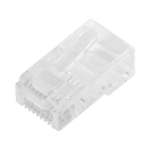 Bote con 100 Plugs Pass Through RJ45 Cat5e sin Blindaje, Chapado de Oro a 30 Micras para Durabilidad Extrema TC5PASS-LAT-DER-l