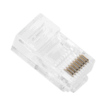 Bote con 100 Plugs Pass Through RJ45 Cat5e sin Blindaje, Chapado de Oro a 30 Micras para Durabilidad Extrema TC5PASS-LAT-IZQ-l