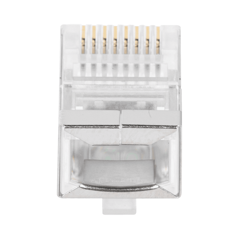 TC5SPASS-AD-2-l Bote con 100 Plugs Pass Through RJ45 Cat5e Blindado, Chapado de Oro a 30 Micras para Durabilidad Extrema TC5S-PASS 5