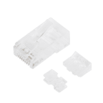 Bote con 100 Piezas de Plug Modular RJ45 Cat6A Chapado de Oro a 30 Micras para Durabilidad Extrema TC6A100-LAT-DER-l