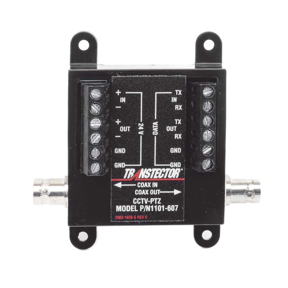 TCCTVPTZ-FRENTE-l Protector Contra Descargas Eléctricas Para Cámaras PTZ Para 12 Vcc, 24 Vcc y Turbo HD BNC T-CCTV-PTZ 2