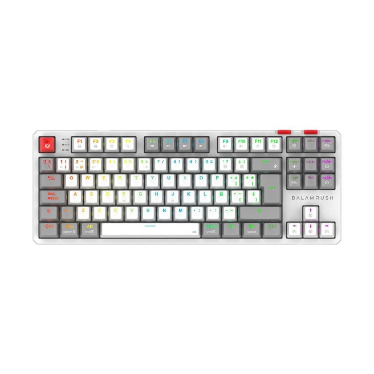 Teclado Gamer Inalámbrico LEVEL PRO GK990 Balam Rush Legend Series, Color Blanco/Gris. BR-940375 TECBLR170_full
