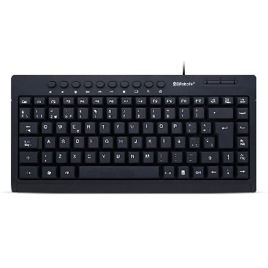Teclado Multimedia USB Mini BROBOTIX 963067, USB, Negro