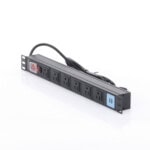 Tomacorriente Horizontal (PDU) de 6 contactos (NEMA 5-15R) + 2 USB para instalación en Rack de 19", 1UR, 125 Vca/ 15 A (THE0040091001001) THTCM6CUSB-AD-2-l