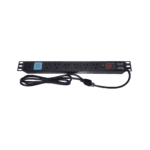 Tomacorriente Horizontal (PDU) de 6 contactos (NEMA 5-15R) + 2 USB para instalación en Rack de 19", 1UR, 125 Vca/ 15 A (THE0040091001001) THTCM6CUSB-l
