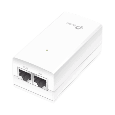 Inyector PoE Pasivo de 24V / 2 puerto 10/100/1000 Mbps / Plug and Play / Montaje en Pared