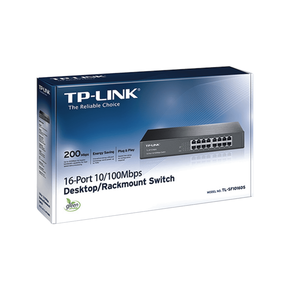 TLSF1016DS-AD-2-l Switch no administrable de 16 puertos 10/100 Mbps de escritorio y para montaje en rack TL-SF1016DS 3