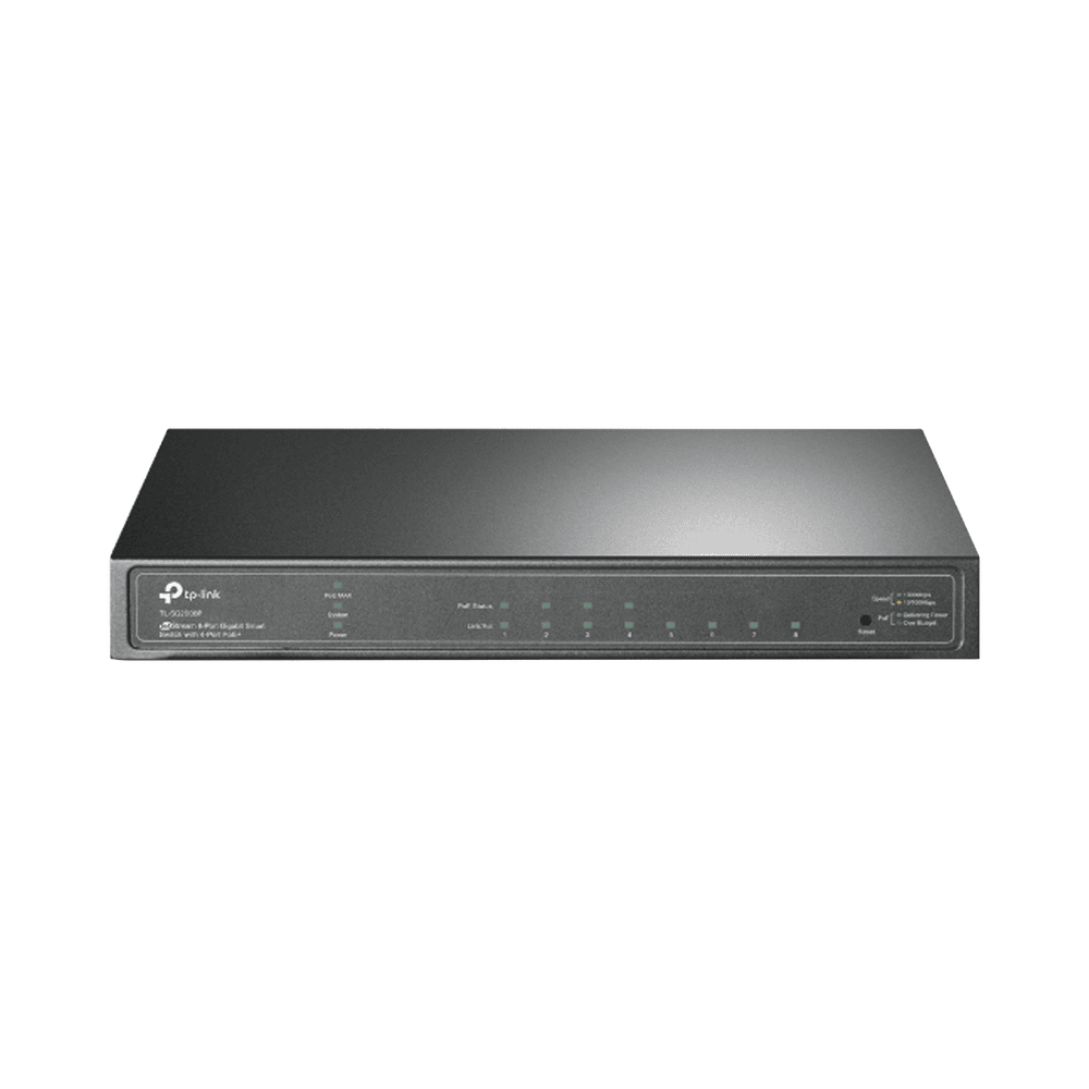 TLSG2008P-AD-2-l Switch PoE JetStream SDN Administrable 8 puertos 10/100/1000 Mbps, 4 puertos PoE, 62W, administración centralizada OMADA SDN TL-SG2008P 3