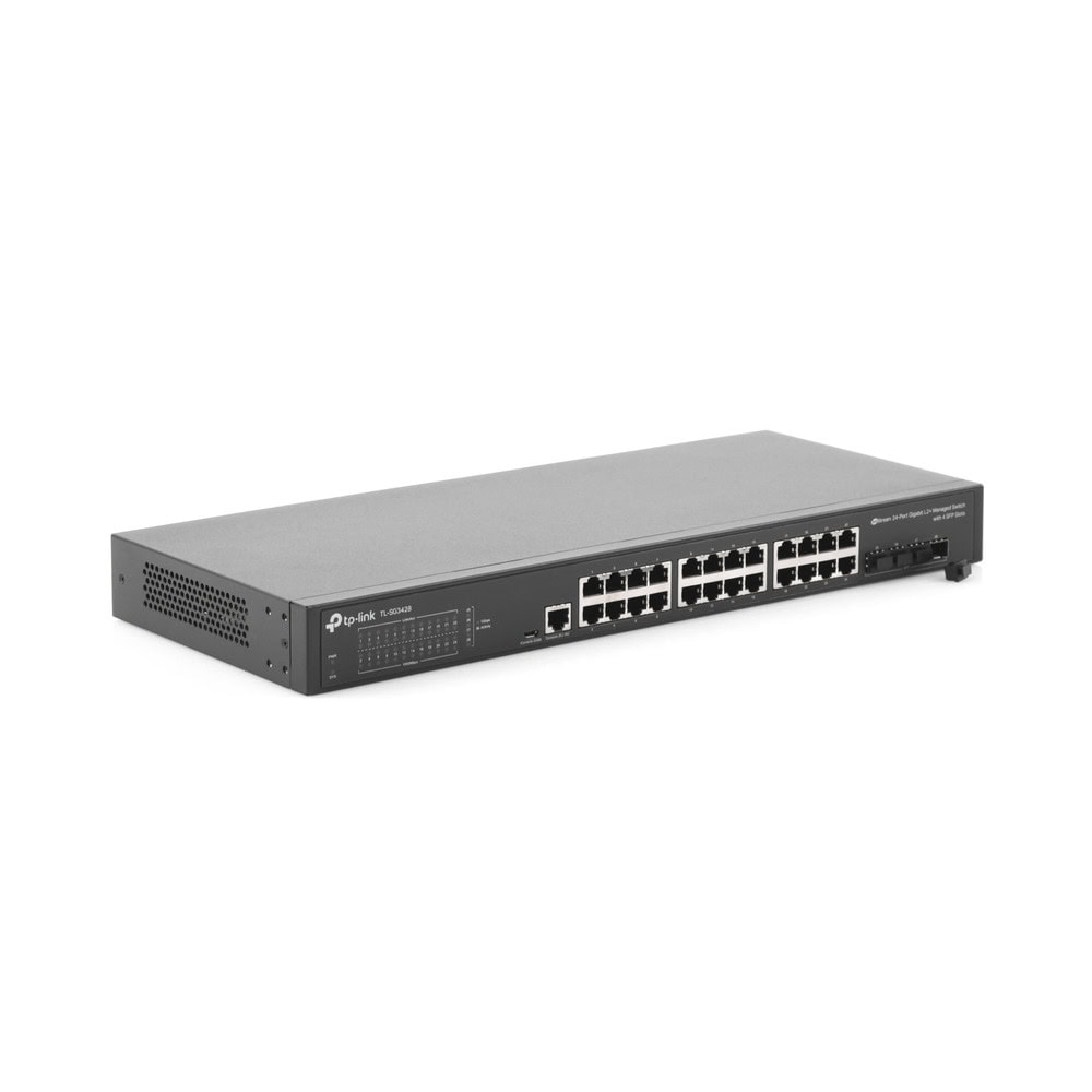 TLSG3428XMP-AD-3-l Switch L2+ Omada PoE+ / 24 Puertos PoE+ 10/100/1000 Mbps / 4 Puertos SFP+ 10G / 2 Puertos Consola (RJ45 y microUSB) / Administración Centralizada Omada o Stand-Alone / Multicast IGMP / Presupuesto PoE 384W / Montaje en Rack / (SG3428XMP) TL-SG3428XMP 4