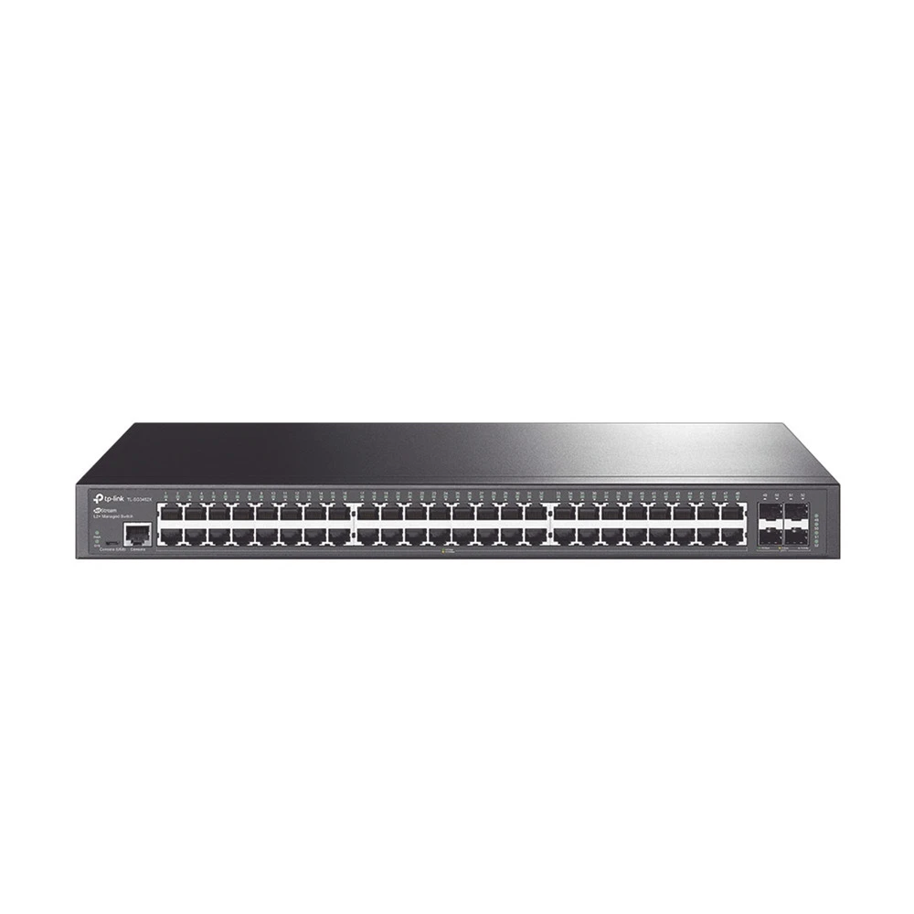 TLSG3452X-l Switch Omada SDN Administrable / 48 puertos Gigabit y 4 puertos SFP+ / Funciones sFlow, QinQ y QoS / Administración centralizada OMADA TL-SG3452X 1