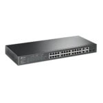 Switch PoE+ JetStream SDN Administrable 24 puertos 10/100 Mbps + 2 puertos 10/100/1000 Mbps (Uplink) + 2 puertos SFP (combo 2 RJ45 10/100/1000 Mbps), 250W, administración centralizada OMADA SDN TLSL2428P-FRENTE-l