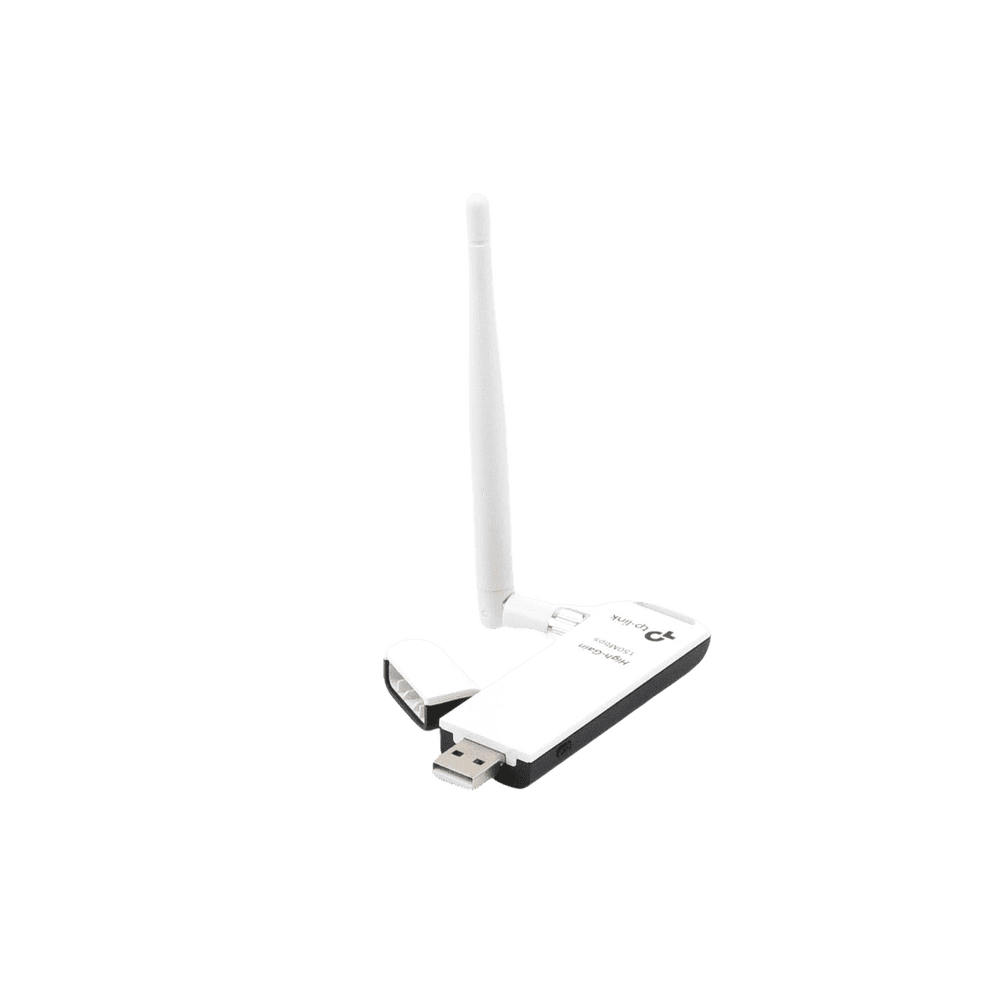 TLWN722N-AD-4-l Adaptador USB inalámbrico de alta ganancia N 150 Mbps 2.4 GHz con 1 antena desmontable de 4dBi TL-WN722N 5