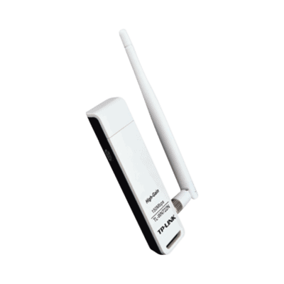 Adaptador USB inalámbrico de alta ganancia N 150 Mbps 2.4 GHz con 1 antena desmontable de 4dBi