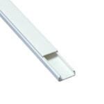 Canaleta blanca de PVC auto extinguible, sin división, 20 x 10 mm, tramo de 2.5 m (5101-01260) TMK1020SD