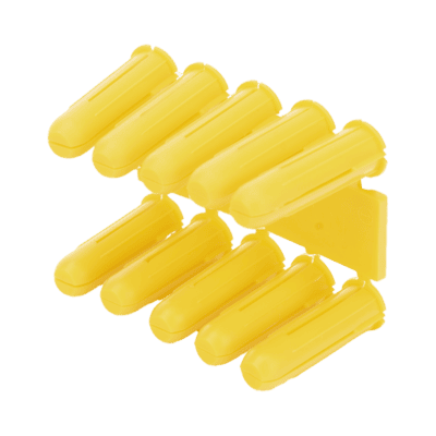 Taquete amarillo 7/32" para tornillos 8mm x 1" (100pzs) (1102-02100)