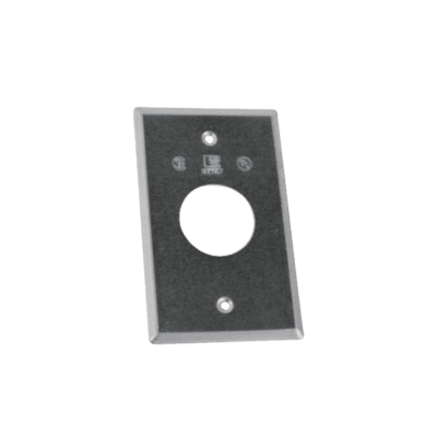 Tapa rectangular aluminio para contacto de 35.2 mm, tipo RR a prueba de intemperie.
