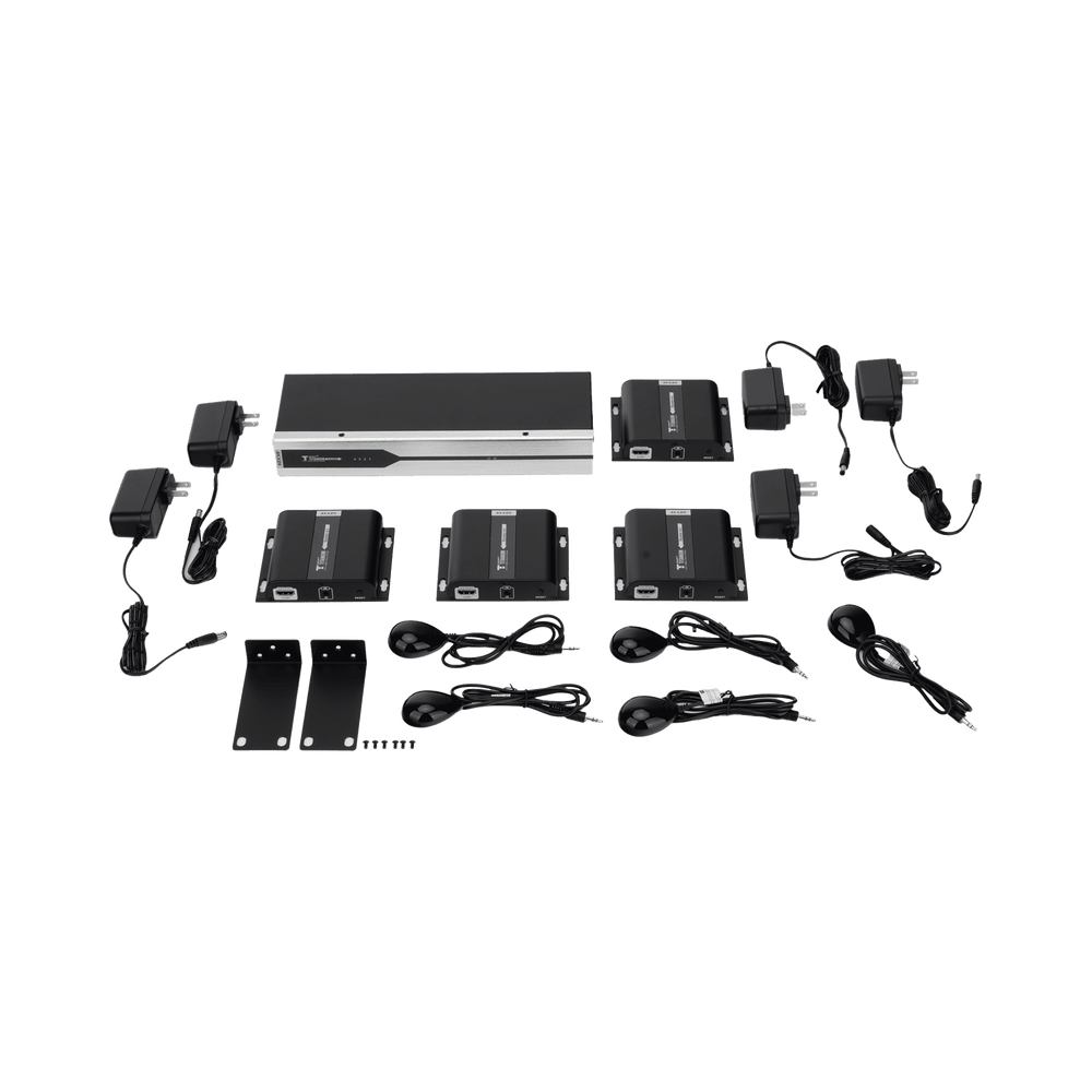 TT3144KHDBITT-AD-6-l Kit Divisor y Extensor HDMI (Extender Splitter) | Divide 1 Fuente HDMI a 4 Pantallas | Extiende la señal HDMI hasta 120 m | Resolución 4Kx2K @ 60 Hz | Cat 6/6a | Uso 24/7 | Longitud del cable autoajustable TT3144KHDBITT 11
