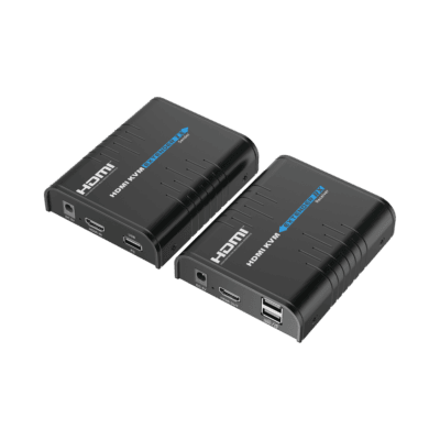 Kit extensor KVM (HDMI y USB) hasta 120 metros / Resolución 1080P @ 60 Hz / Soporta STP y UTP CAT6 / Soporta Switch Gigabit para control KVM múltiple / Soporta hasta 253 receptores / Transmite el Video y Controla tu DVR vía USB