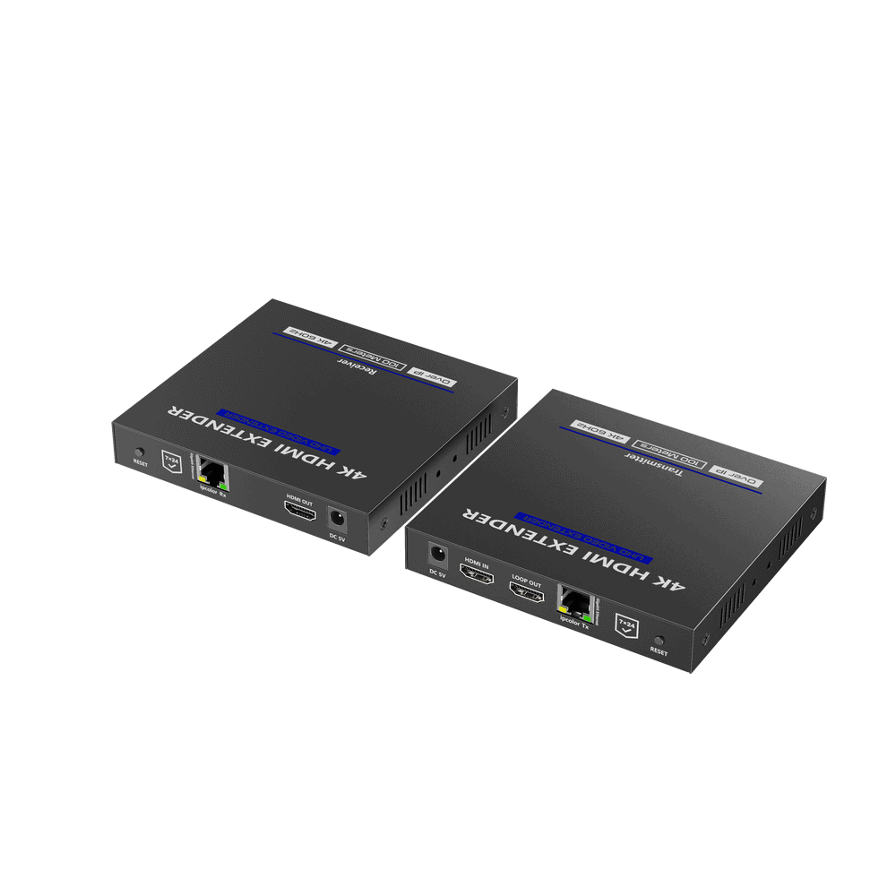 TT592-FRENTE-l KIT EXTENSOR HDMI 4K@60HZ sobre IP GIGABIT / IPCOLOR / 100m en Conexión Uno a Uno / Salida Loop / IR Bi-Direccional / RS232 / ARC / CERO LATENCIA / Soporta conexión Uno a Muchos/Switch en Cascada TT592 2