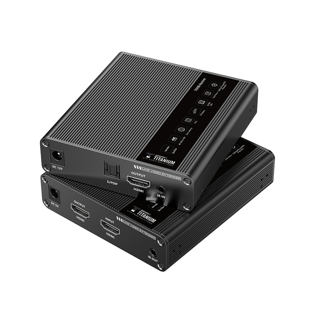 TT676E-AD-1-l Kit Extensor HDMI para distancias de 70 metros / Resolución 4K x 2K@ 60 Hz/ Cat 6, 6a y 7 / IPCOLOR / CERO LATENCIA / SIN COMPRIMIR / Uso 24/7 / Puerto S/PDIF / Salida Loop / Alimente solo el Tx (PoC) / Control IR TT-676E 2