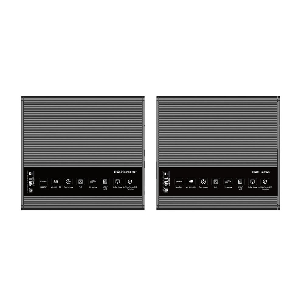 TT676E-AD-2-l Kit Extensor HDMI para distancias de 70 metros / Resolución 4K x 2K@ 60 Hz/ Cat 6, 6a y 7 / IPCOLOR / CERO LATENCIA / SIN COMPRIMIR / Uso 24/7 / Puerto S/PDIF / Salida Loop / Alimente solo el Tx (PoC) / Control IR TT-676E 3
