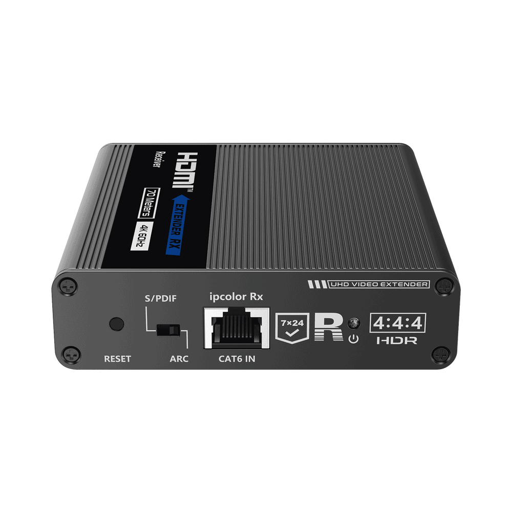 TT676RX-l Receptor Compatible para Kits TT- 676 / 4K@60Hz con IR / Distancia de 70 Metros / Conexión en Cascada de hasta 10 Receptores con TT676. TT-676RX 1