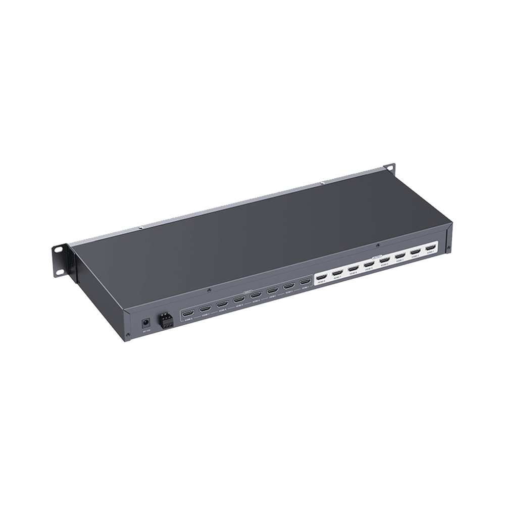 TT818-AD-1-l MATRICIAL DE VIDEO HDMI 8 x 8 / 8 Entradas y 8 Salidas en HDMI / 4K @ 30Hz / 10.2 Gbps / HDMI 1.4 / HDCP 1.4 / 3D / Conmutación por Botón, RS232 o Control Remoto / IDEAL PARA CENTROS DE MONITOREO, COMPARACION Y ANALISIS. TT818 3