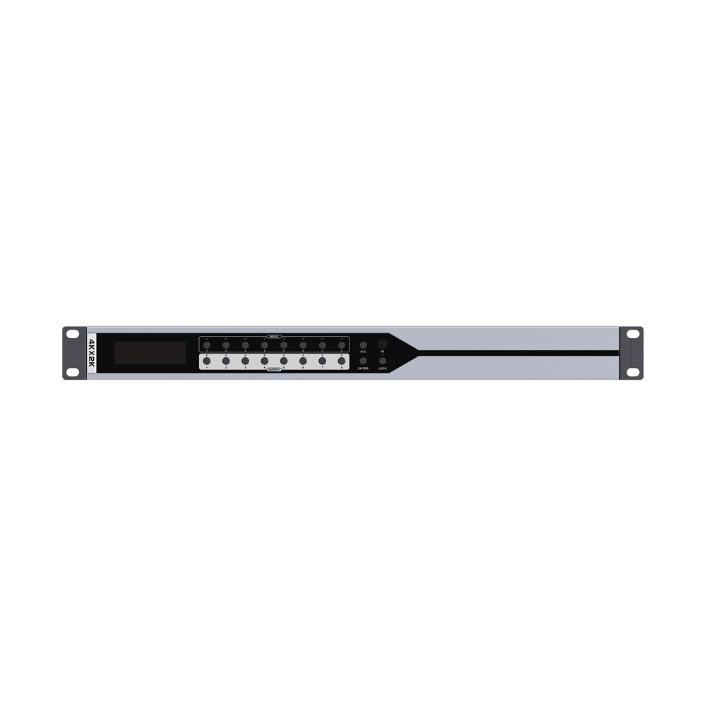 TT818-AD-2-l MATRICIAL DE VIDEO HDMI 8 x 8 / 8 Entradas y 8 Salidas en HDMI / 4K @ 30Hz / 10.2 Gbps / HDMI 1.4 / HDCP 1.4 / 3D / Conmutación por Botón, RS232 o Control Remoto / IDEAL PARA CENTROS DE MONITOREO, COMPARACION Y ANALISIS. TT818 4