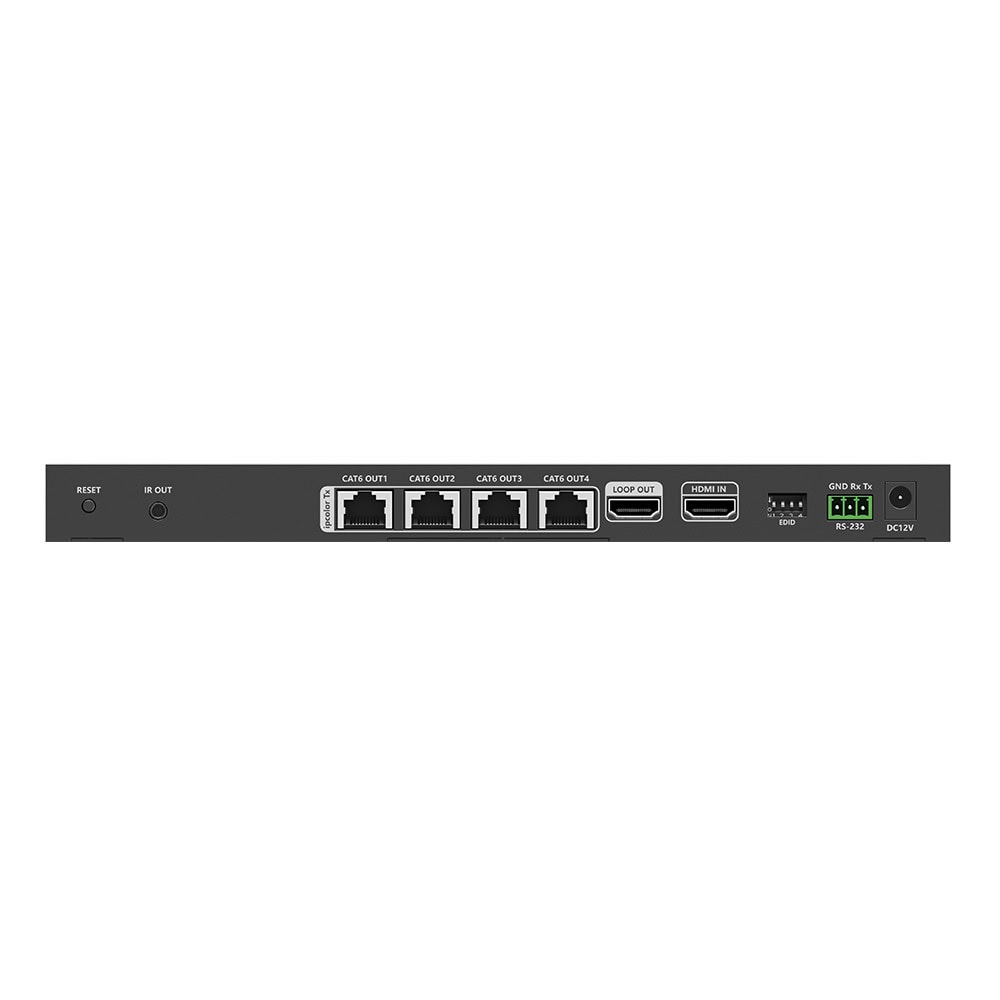TT824N-AD-2-l Kit Divisor y Extensor HDMI | 1x4 | Hasta 70 m |Resolución 4K @ 60 Hz | Cat 6/6a/7 | IPCOLOR | CERO LATENCIA | Puerto S/PDIF | EDID | RS232 | Salida Loop / PoC TT-824N 4
