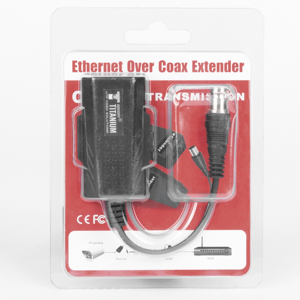 TTIPCX-AD-2-l Kit EXTENSOR IP por cable CABLE COAXIAL para distancias de HASTA 200 m / REUTILIZA EL CABLEADO EXISTENTE PARA CONECTAR CÁMARAS IP / No Requiere Energía / Transmisión en Tiempo Real / Protección Contra Sobretensiones Incorporada TT-IP-CX 3