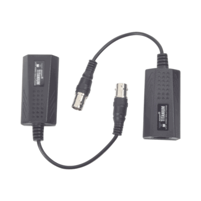 Kit EXTENSOR IP por cable CABLE COAXIAL para distancias de HASTA 200 m / REUTILIZA EL CABLEADO EXISTENTE PARA CONECTAR CÁMARAS IP / No Requiere Energía / Transmisión en Tiempo Real / Protección Contra Sobretensiones Incorporada