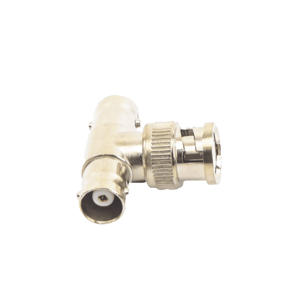 TTRG12-AD-2-l Adaptador en T para 75 Ohm de Conector BNC Macho a Doble BNC Hembra, Níquel/ Oro/ Teflón. TT-RG-12 3