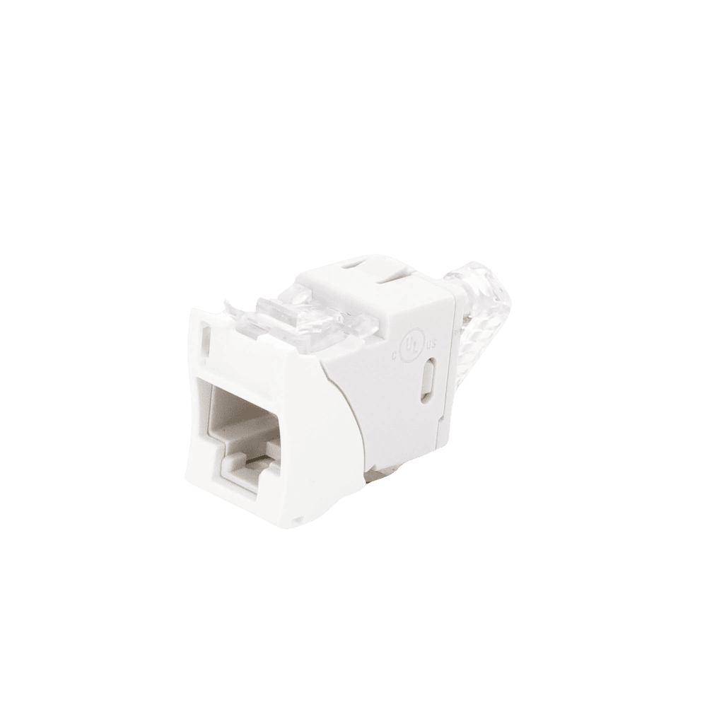 U6AH02NS-AD-2-l Jack Ultramax Cat6A, UTP, Montaje Híbrido en Placa de Pared (Plano y Angulado), Color Blanco, Punch Down U6A-H02NS 3