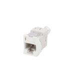 Jack Ultramax Cat6, UTP, Montaje Híbrido en Placa de Pared (Plano y Angulado), Color Blanco, Punch Down U6H02NS-AD-3-l