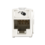 Jack Ultramax Cat6, UTP, Montaje Híbrido en Placa de Pared (Plano y Angulado), Color Blanco, Punch Down U6H02NS-l-1