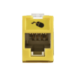 Jack Ultramax Cat6, UTP, Montaje Híbrido en Placa de Pared (Plano y Angulado), Color Amarillo, Punch Down U6H05NS-l