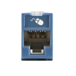 Jack UltraMAX Cat6, UTP, Montaje Híbrido en Placa de Pared (Plano y Angulado), Color Azul, Punch Down U6H06NS-l