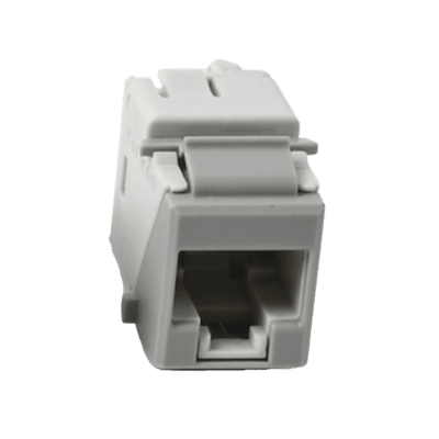 Jack Ultramax Cat6, UTP, Tipo Keystone, Color Gris, Punch Down