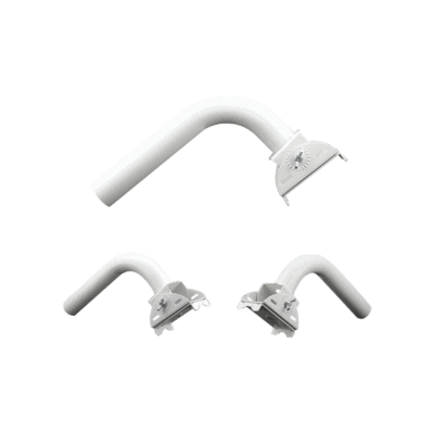 Montaje universal flexible para instalación en poste o pared, compatible con equipos Ubiquiti, Mimosa, Cambium y Altai