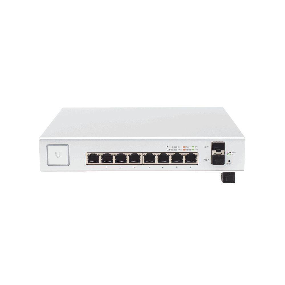 US8150W-AD-1-l Switch UniFi Administrable de 8 Puertos Gigabit PoE+ 802.3at/af y PoE Pasivo 24V. US-8-150W 2