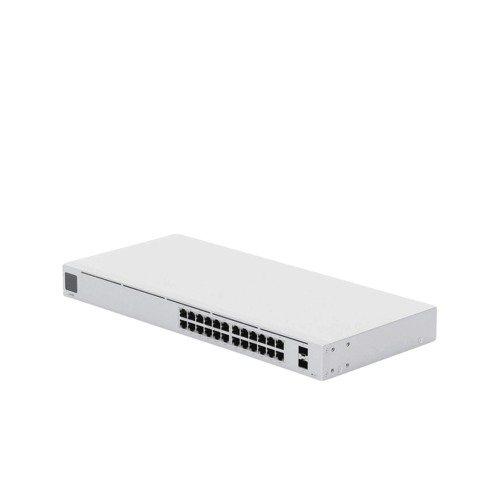 USW24POE-AD-4-l UniFi Switch USW-24-POE Gen2, Capa 2 de 24 puertos (16 puertos PoE 802.3af/at + 8 puertos Gigabit) + 2 puertos 1G SFP, 95W, pantalla informativa USW-24-POE 5