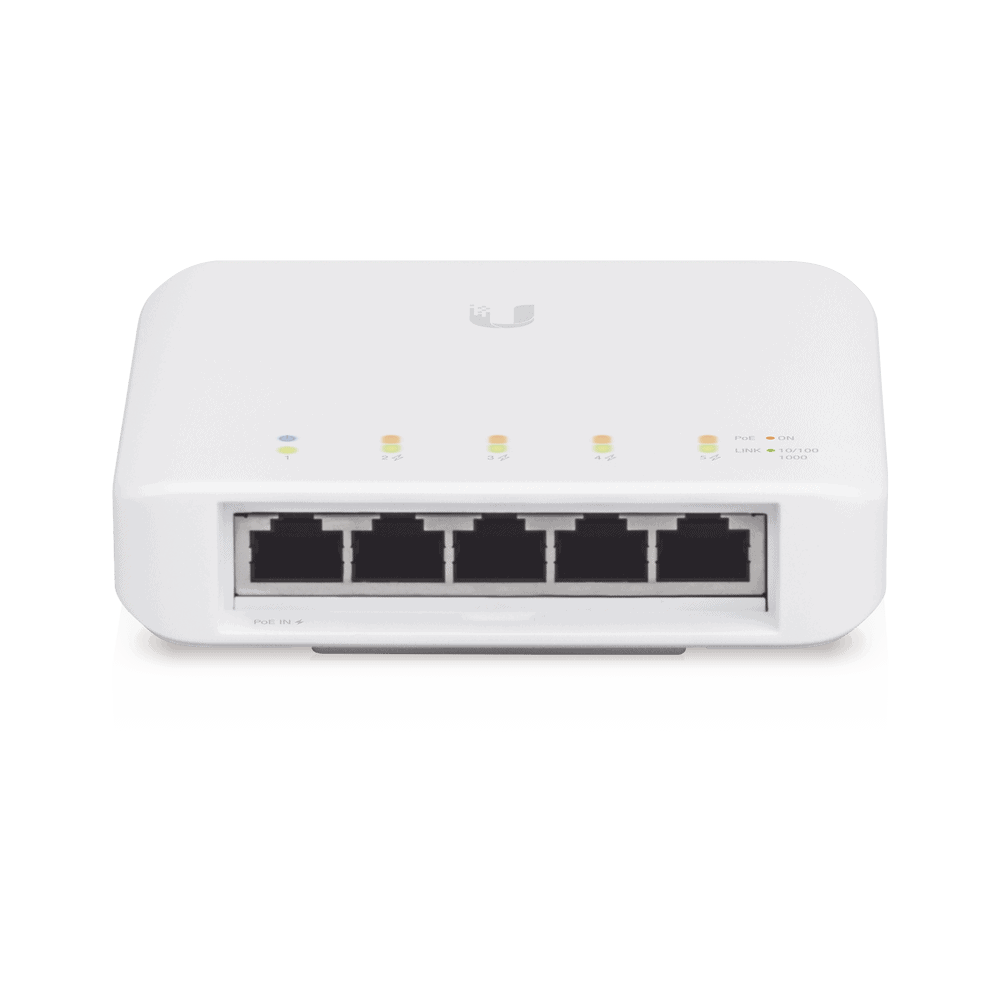 USWFLEX-l Switch UniFi FLEX de 5 puertos para semi-exterior IP55 (1 x PoE de entrada 802.3af/at/bt y 4 puertos PoE de salida 802.3af) USW-FLEX 1