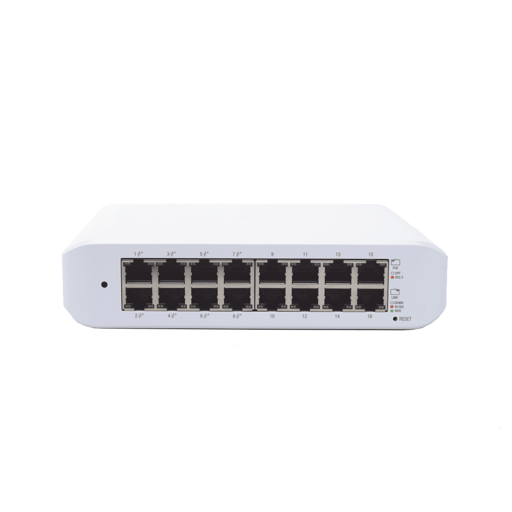 USWLITE16POE-AD-2-l Switch UniFi Lite Administrable PoE de 16 Puertos 10/100/1000 Mbps (8 puertos 802.3af/at), 45 W USW-LITE-16-POE 3