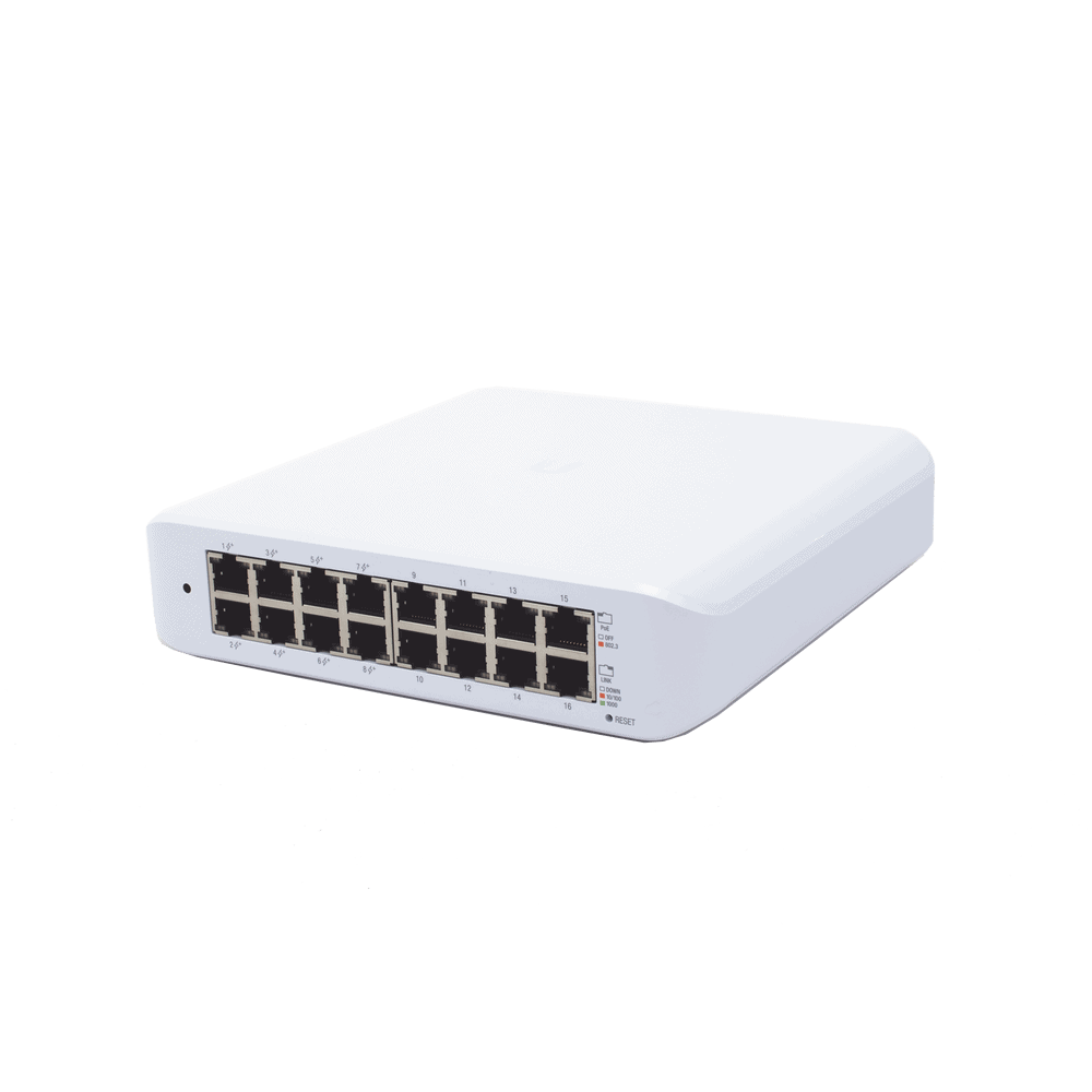 USWLITE16POE-AD-3-l Switch UniFi Lite Administrable PoE de 16 Puertos 10/100/1000 Mbps (8 puertos 802.3af/at), 45 W USW-LITE-16-POE 4