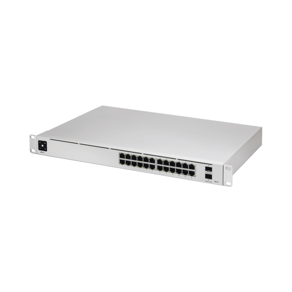 USWPRO24-l-1 UniFi Switch USW-Pro-24, Capa 3 de 24 puertos Gigabit RJ-45 + 2 puertos 1/10G SFP+, pantalla informativa USW-PRO-24 1