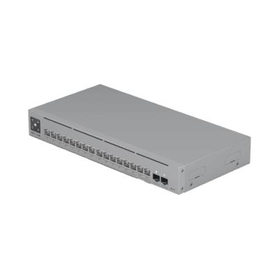 UniFi Switch Pro Max 16 PoE con funciones Capa 3, 16 puertos EtherLight RGB / (4) puertos 2.5 GbE POE++ y (12) puertos GbE POE+ /(2) puertos SFP+ 10G /con pantalla táctil informativa, hasta 180W de presupuesto POE