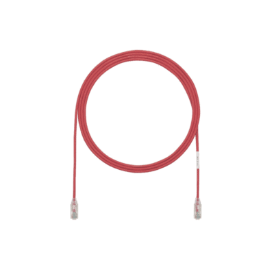 Cable de Parcheo TX6, UTP Cat6, Diámetro Reducido (28AWG), Color Rojo, 3.05 Metros (10 Pies)