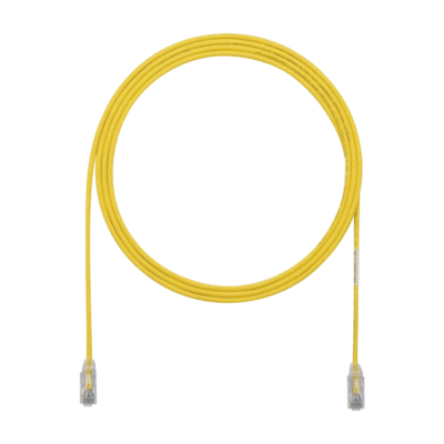 Cable de Parcheo TX6, UTP Cat6, Diámetro Reducido (28AWG), Color Amarillo, 3.05 Metros (10 Pies)
