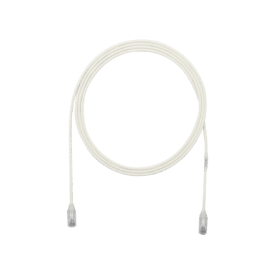 Cable de Parcheo TX6, UTP Cat6, Diámetro Reducido (28AWG), Color Blanco Mate, 1.52 Metros (5 Pies)